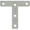 National Hardware 3 In. x 3 In. Zinc T-Plate (2-Pack) N113-704