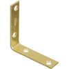 National Hardware 3 In. x 3/4 In. Brass Steel Corner Brace (4-Count) N190-850