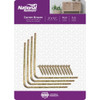 National Hardware 3 In. x 3-4 In. Brass Steel Corner Brace (4-Count) N190-850 206627