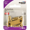 National Hardware 2 In. x 1-2 In. Brass Steel Mending Brace (4-Count) N190-892 206690