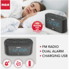 RCA USB Dual Alarm Clock Radio RC571 600755