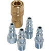 Milton 1-4 In. M-Style Coupler and Plug Kit, (5-Piece) S-211 570318