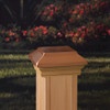 Deckorators 6 In. x 6 In. Plastic Top, Cedar Base Press-On Post Cap 207003 160205