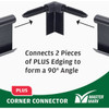 Master Mark Plus 90 Deg. Black Plastic Lawn Edging Coupler 53208 702256