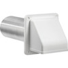 Lambro 4 In. White Plastic Wall Exhaust Hood Vent 224WS 260692