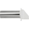 Lambro 4 In. White Plastic Wall Exhaust Hood Vent 224WS 260692