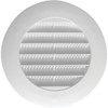 Builders Best 4 In. White Plastic Round Eave & Soffit Vent RDV4S01