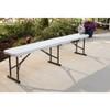 Lifetime 6 Ft. White Granite Fold-In-Half Bench 80305 600046