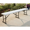 Lifetime 6 Ft. White Granite Fold-In-Half Bench 80305 600046