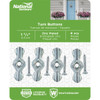 National Hardware 1-3-4 In. Zinc Turn Button (4-Pack) N106-815 207859