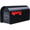 Gibraltar Ironside Black Steel Post Mount Mailbox MB801BAM