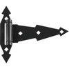 National Hardware 7 In. Black Ornamental Spring Tee Hinge (2-Pack) N165-472