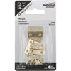 National Hardware 3-4 In. x 1 In. Narrow Brass Decorative Hinge (4-Pack) N211-177 207305