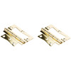 National Hardware 3-1/2 In. Brass Surface-Mounted Door Hinge (2-Count) N244-806