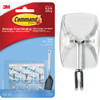 Command Small Clear Wire Hook with Clear Strips, 3 Hooks, 4 Strips