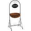 Best Garden Black Rust Resistant Steel 43 In. H. Welcome Plant Stand FP1110