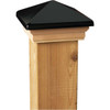 Deckorators 4 In. x 4 In. Plastic Top, Cedar Base Press-On Post Cap 73520