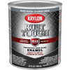 Krylon Rust Tough DTM Oil-Based Gloss Rust Control Enamel, Gray, 1 Qt. Pack of 2