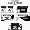 Valspar Latex Paint & Primer In One Flat Barn & Fence Paint, White, 1 Gal. 009.0028603.007 773324
