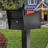 Mail Boss Mail Manager Black Steel Locking Security Post Mount Mailbox 7506 240322