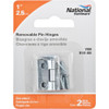 National Hardware 1 In. Zinc Loose-Pin Narrow Hinge (2-Pack) N141-606 229309