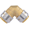 SharkBite 1 In. x 1 In. 90 Deg. Push-to-Connect Brass Elbow (1-4 Bend) UR260A 461878