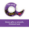 Scotch GiftWrap Tape, 3-4 In. x 300 In. (3-Pack) 311 970026