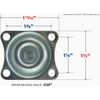 Shepherd Hardware 1-1-2 In. General-Duty Soft Rubber Swivel Plate Caster 9489 200001