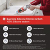 GE Supreme Silicone Kitchen & Bath Sealant, Clear, 10.1 Oz. Cartridge 2822051 770972