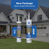 GE Advanced Silicone Window & Door Sealant, Black, 10.1  Oz. Cartridge
