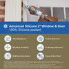 GE Advanced Silicone Window & Door Sealant, Brown, 10.1  Oz. Cartridge 2813701 777449