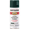 Rust-Oleum Stops Rust Dark Hunter Green Gloss 12 Oz. Anti-Rust Spray Paint 7733830 796156