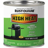 Rust-Oleum Flat High Heat Enamel, BBQ Black, 1-2 Pt. 7778730 782406