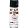 Rust-Oleum Stops Rust Gloss Black 12 Oz. Anti-Rust Spray Paint 7779830 777298