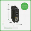 Square D Homeline 15A Single-Pole Standard Trip Circuit Breaker HOM115CP 513636