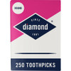 Diamond Round Wood Toothpicks (250-Count) 535-376-822 Pack of 24 645966