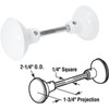 Defender Security White Hall & Closet Door Knob E 2319