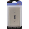 Amerelle Metro Line 1-Gang Cast Metal Toggle Switch Wall Plate, Brushed Nickel 77TBN 511379