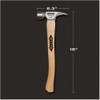 Stiletto 14 Oz. Milled-Face Framing Hammer with Curved Hickory Handle TI14MC 344997