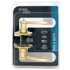 Steel Pro Polished Brass Scroll Privacy Door Lever L6701B 254223