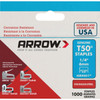 Arrow T50 Heavy-Duty Stainless Steel Staple, 1/4 In. (1000-Pack) 504SS1