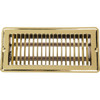 Home Impressions 4 In. x 10 In. Bright Brass Steel Floor Register 1FL0410BB-NH
