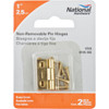 National Hardware 1 In. Brass Tight-Pin Narrow Hinge (2 Count) N145-946 209474
