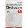 Household Essentials 8 Ft. 6.6 Lb. Capacity Stainless Steel Retractable Clothesline Household Essentials 8 Ft. 6.6 Lb. Capacity Stainless Steel Retractable Clothesline