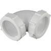 Keeney 1-1-2 In. White Polypropylene 90 Degree Elbow Coupling 47WK 444561