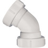 Keeney 1-1/2 In. White Polypropylene 45 Degree Elbow Coupling 49PVCK