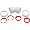 Keeney 1-1-2 In. White Polypropylene 45 Degree Elbow Coupling 49PVCK 444588