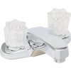 Peerless Core Chrome 2-Handle Knob 4 In. Centerset Bathroom Faucet with Pop-Up