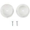 National Hardware 1-3-8 In. White Plastic Closet Rod Socket (2-Pack) N154-567 234838
