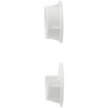 National Hardware 1-3-8 In. White Plastic Closet Rod Socket (2-Pack) N154-567 234838